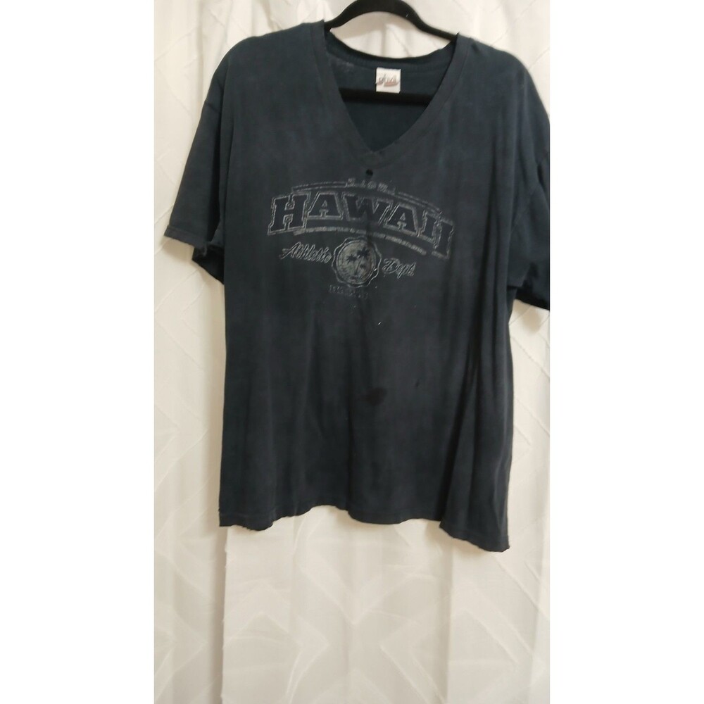 Anvil T Shirt Hawaii Black Thrashed Destroyed Ripped Holes Sz Xl Wmn Well loved